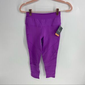 NUX purple cropped Midrise medium compression legging NWT womens medium